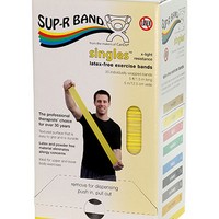 Show product details for Sup-R band, latex-free, 5-foot Singles, 30 piece dispenser set, yellow-black