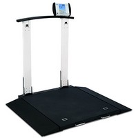 Show product details for Detecto, Wheelchair Scale, Portable, Folding Column, 1000 lb x .2 lb / 450 kg x .1 kg, AC Adapter