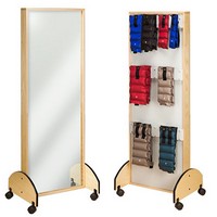 Show product details for Clinton, Mobile Adult Mirror with Cuff Weight Rack