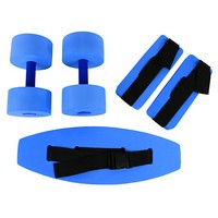Show product details for CanDo deluxe aquatic exercise kit, (jogger belt, ankle cuffs, hand bars), Choose Size, Choose Color