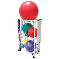 Show product details for Ball Rack and Weight Bar Mobile Combo Cart