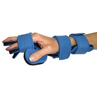 Show product details for Comfy Splints, Comfyprene Hand Separate Finger Splint, Adult, Light Blue, Choose Side
