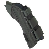 Show product details for 8" soft wrist splint with abducted thumb, Choose Side, Choose Size