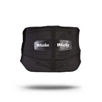 Show product details for Mueller Lumbar Back Brace w/ Removable Pad, Black, OSFM
