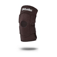 Show product details for Mueller Adjustable Knee Support, Neoprene Blend, Open,  Black, OSFM