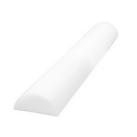 Show product details for CanDo Foam Roller - Full-Skin - White PE foam - Half-Round, Choose Size