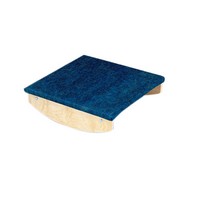 Show product details for Rocker Board - Wooden with carpet - side-to-side, front-to-back combo - 18" x 18" x 5"