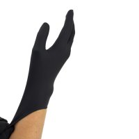 Show product details for Black Latex Exam Gloves