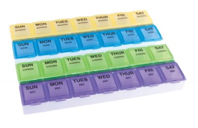 Braille Weekly Pill Organizer