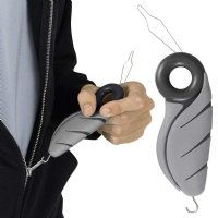 Built Up Rubber Handle Button Hook w/Zipper Pull