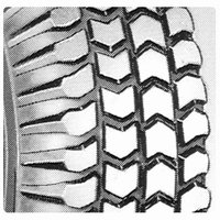 Poly Foam Tire Sawtooth Tread 10" (410/350-4)