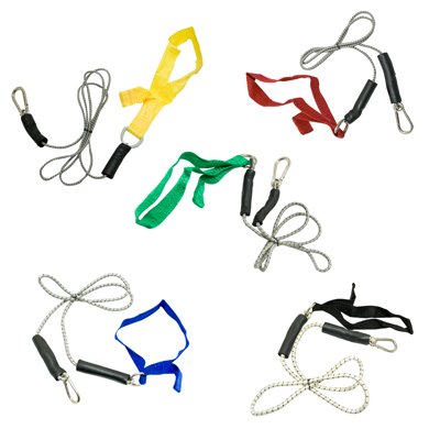 CanDo Exercise Bungee Cord with Attachments, 4', set of 5
