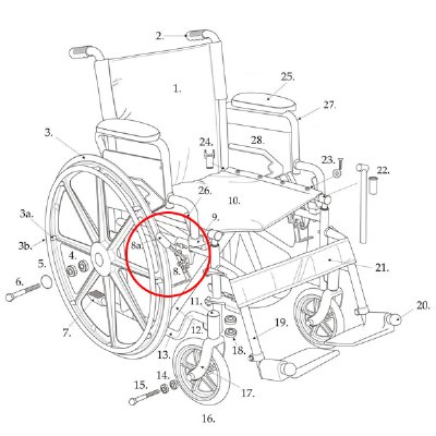 Drive Blue Streak Wheelchair Brake