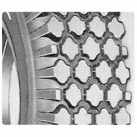9" x 3" Poly Foam Tire-Wide Rib Tread