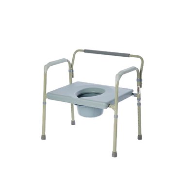 Bariatric Folding Powder Coated Steel Elongated Commode