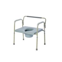 Show product details for Bariatric Folding Powder Coated Steel Elongated Commode