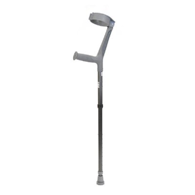 Adult folding forearm crutches, fixed 4" full cuff (pair)