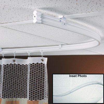 Spring Clip and Screw for Flexible Curtain Tracking