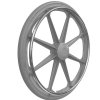 Gray Mag Wheel with Pneumatic Tire