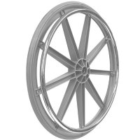 Gray Mag Wheel with Solid Tire