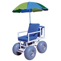 Show product details for Healthline All Terrain Beach Wheelchair