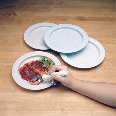 Inner Lip Plastic Plate, 9" Diameter, Choose Color