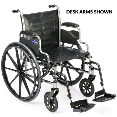 Invacare Tracer EX2 Wheelchair - 20" Wide x 16" Deep - Detachable Full Arms