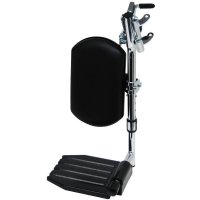 Show product details for Invacare Wheelchair Legrest Replacement w/ Black Padded Calf Pad, Left