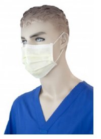 Show product details for Isolation Mask with Ear Loop, Yellow