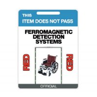 Show product details for Rigid Plastic Tag "This Item Does Not Pass Ferromagnetic Detection Systems"