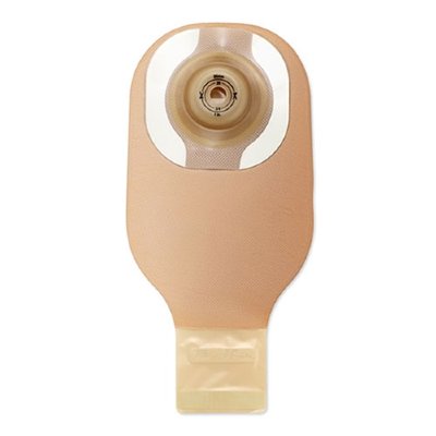One-Piece Drainable Ostomy Pouch Soft Convex CeraPlus Barrier, Lock 'n Roll Microseal Closure, Tape, Filter