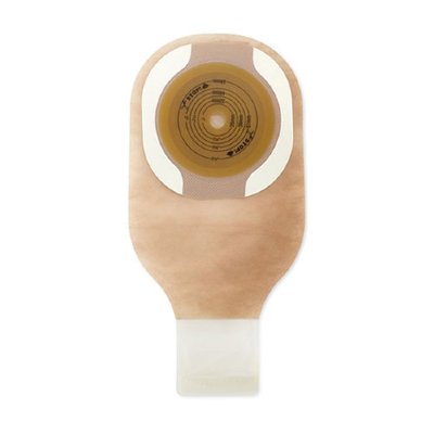 One-Piece Drainable Ostomy Pouch Flat Flextend Barrier, Lock 'n Roll Microseal Closure, Tape, Filter