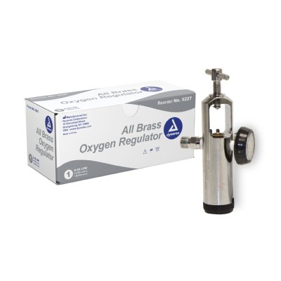 CGA Oxygen Regulators - All Brass - 2 DISS Outlet