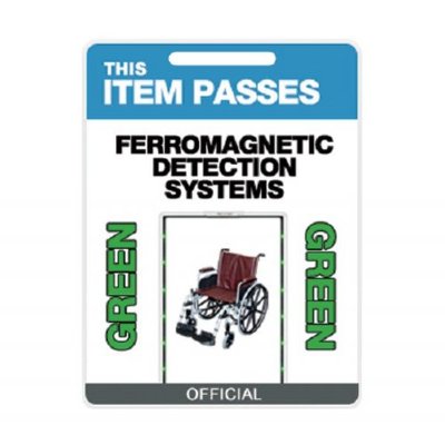 Vinyl Tag "This Item Passes Ferromagnetic Detection Systems"