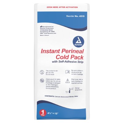 Perineal Instant Cold Pack with Self Adhesive Strip