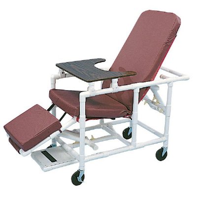  PVC Geri Chair - 5 Position Durable Shower Recliner 