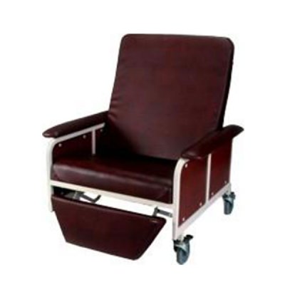 Recliner/Stretcher with Casters Black
