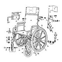 Reclining Wheelchair Back Parts