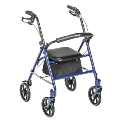Drive Four Wheel Rollator Walker with Fold Up Removable Back Support