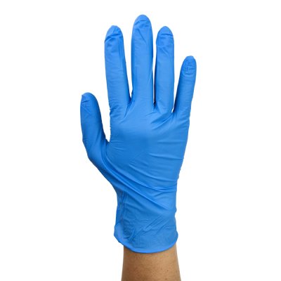 Safe-Touch Blue Nitrile Exam Gloves