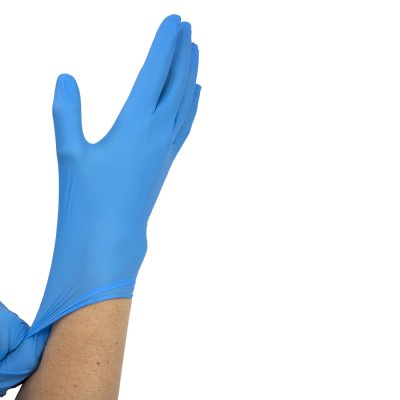 Safe-Touch Blue Nitrile Exam Gloves