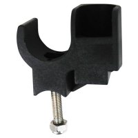 Show product details for MRI Non-Magnetic Replacement Seat Guide with Arm Socket, Black Plastic for MRI Wheelchairs