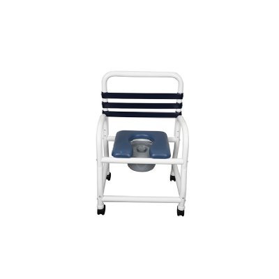 Deluxe New Era Infection Control Shower Commode Chair, 18" Internal Width, 310 lbs. Weight Capacity