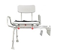 Show product details for Snap-N-Save Plastic Heavy Duty Sliding Transfer Bench with Swivel Seat & Tub Mounts
