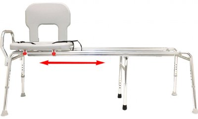 XX Long Toilet to Tub Sliding Transfer Bench