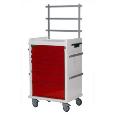 MRI Keyed Locking 6 Drawer Cart, with Anesthesia Pkg