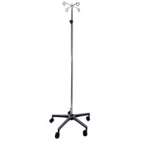 Show product details for MRI 4 Hook I.V. Pole on Wheels with Aluminum Base