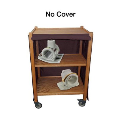 MRI Non Magnetic Oak Universal Cart, 3 Shelves, 2'D x 4'H x 4'W w/4" Casters