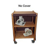 Show product details for MRI Non Magnetic Oak Universal Cart, 3 Shelves, 2'D x 4'H x 4'W w/4" Casters