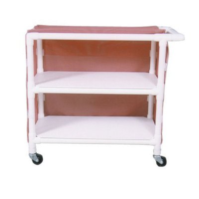 Non-Magnetic MRI PVC Linen/Multi-Use Cart, 2 32"x20" Shelves